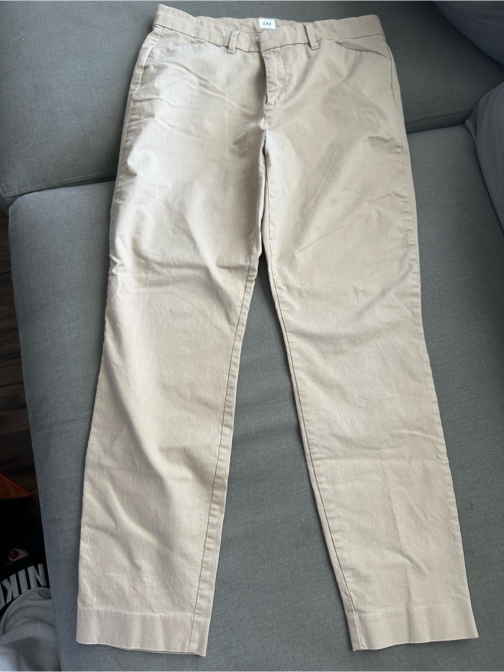 GAP Beige Straight-Leg Chinos